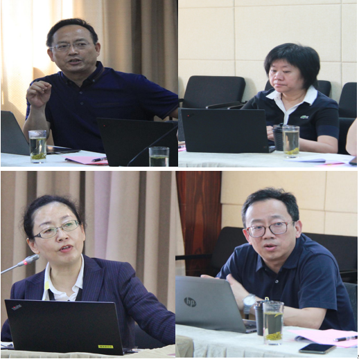 图为我校国家级一流本科专业建设点所在学院院长作报告 图为我校国家级一流本科专业建设点所在学院院长作报告