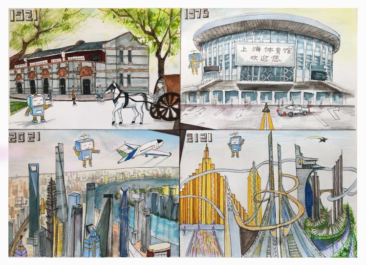 绘画作品—上海百年变迁 艺术设计学院 储艳洁(任禾) 绘画作品—上海百年变迁 艺术设计学院 储艳洁(任禾)