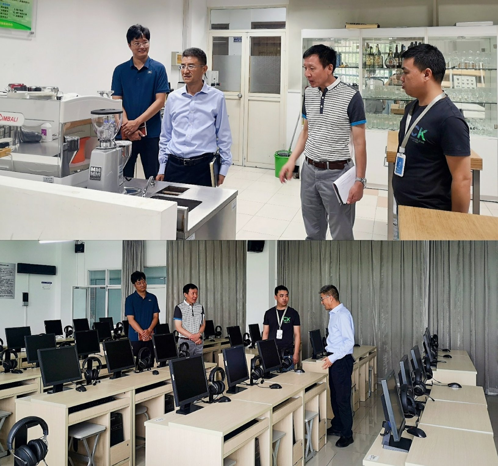 图为教学场地检查 图为教学场地检查