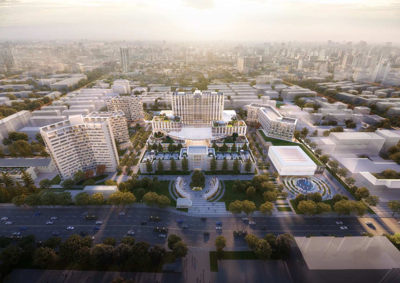 图为上海商学院漕宝路校区(上海洛桑酒店管理学院)鸟瞰图 图为上海商学院漕宝路校区(上海洛桑酒店管理学院)鸟瞰图