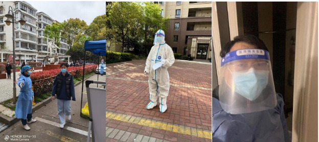 图为居家隔离的党员同志社区志愿服务 图为居家隔离的党员同志社区志愿服务