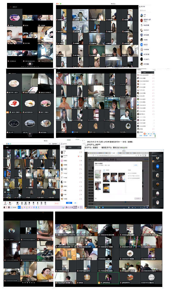图为各二级学院教学负责人对考场进行巡查