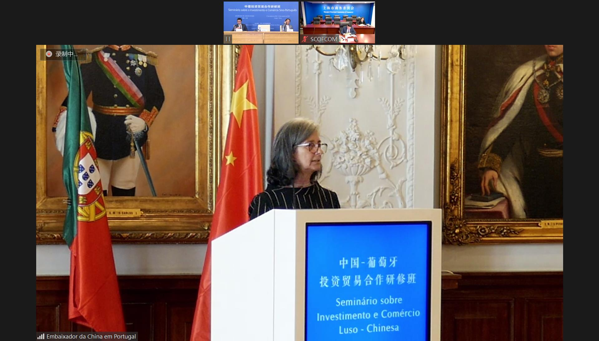 图为玛丽亚·平托司长发言 图为玛丽亚·平托司长发言